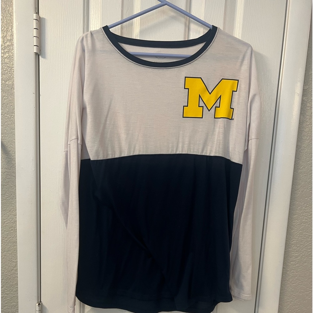 Michigan GO BLUE raglan t shirt